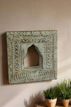 Load image into Gallery viewer, Antique Inspired Handcrafted Wooden Rustic Mirror Indian Jharokha - Style It by Hanika
