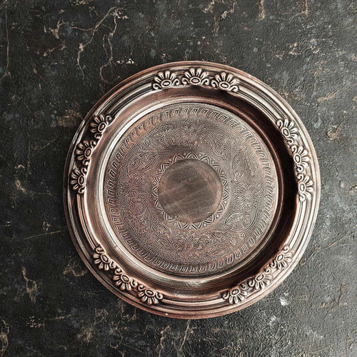 Art Plate With Copper Finish: Inspired by Antique Designs(11.25 inches diameter) - Style It by Hanika