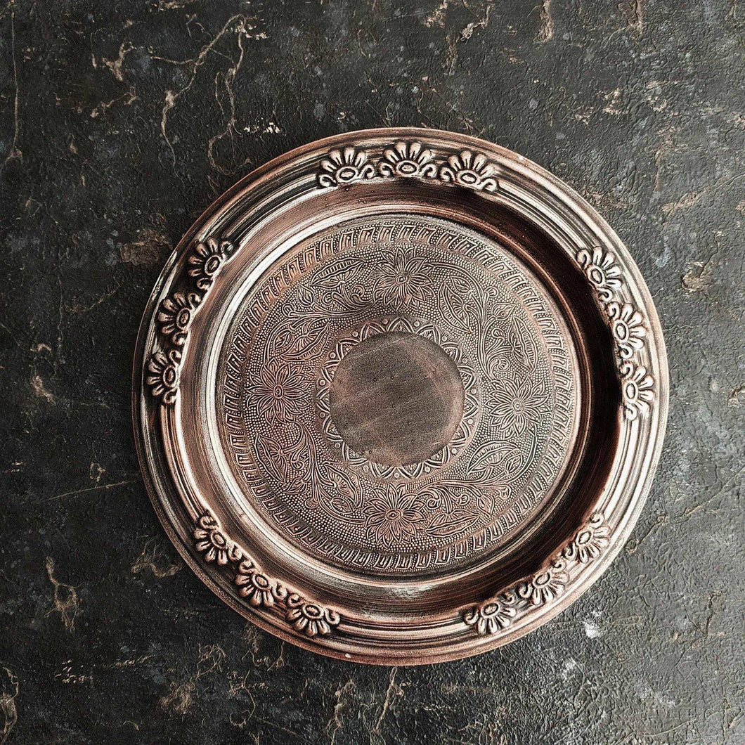 Art Plate With Copper Finish: Inspired by Antique Designs(11.25 inches diameter) - Style It by Hanika