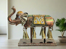 Load image into Gallery viewer, Artisan-Crafted Elephant Showpiece with 10 Melodious Hanging Bells - Style It by Hanika
