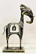 Load image into Gallery viewer, Artisan-Crafted Metal Elephant Showpiece with Hanging Bell - Style It by Hanika
