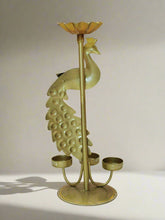 Load image into Gallery viewer, Artisan-Crafted Peacock Tealight Holder: Graceful Illumination for Your Space - Style It by Hanika

