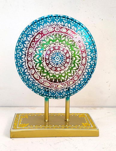 Artisanal Elegance: Handcrafted Iron Circle Standee Tealight Holder - Style It by Hanika