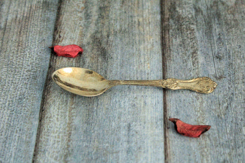 Beautiful German Silver Carved Spoon (Length - 5.5