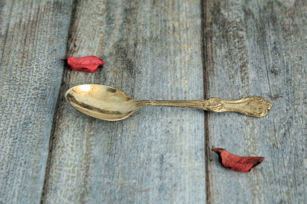 Beautiful German Silver Carved Spoon (Length - 5.5