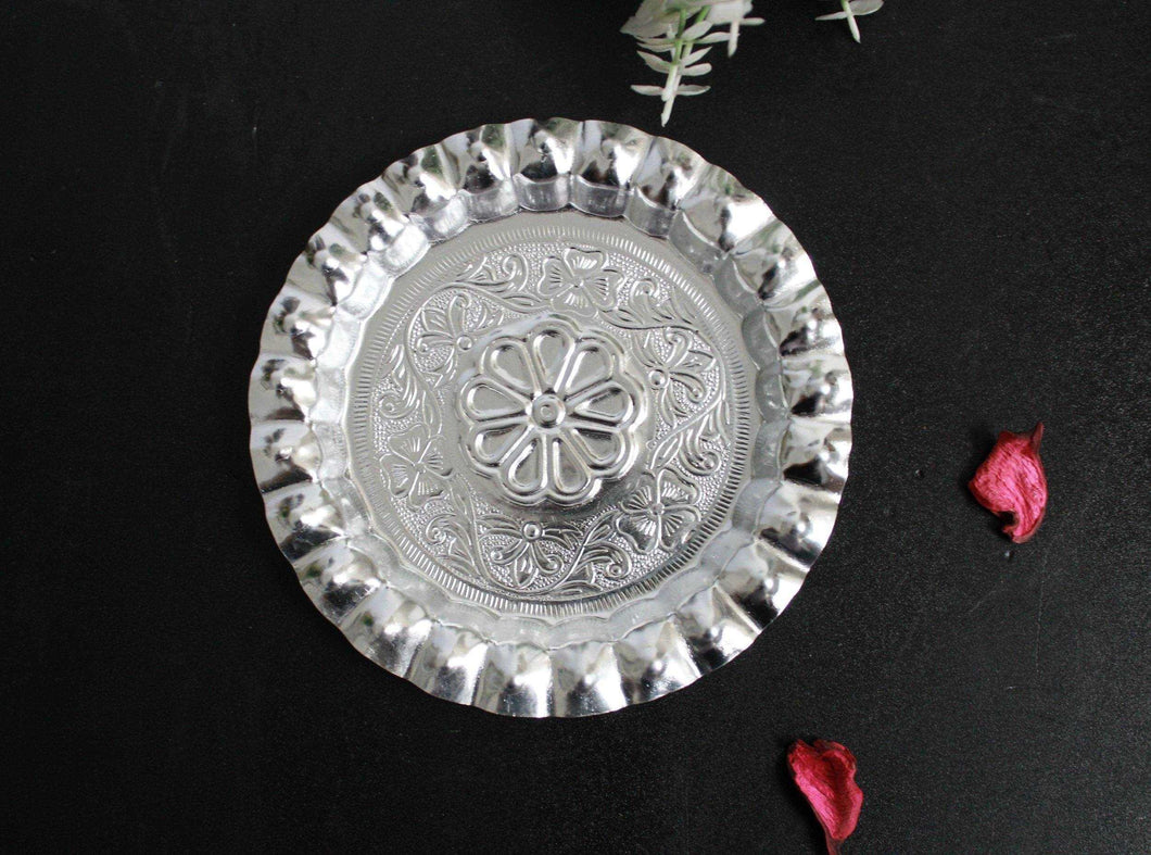 Beautiful Light weight Aluminium Plates Best for Styling (Diameter - 5 Inches) - Style It by Hanika