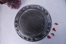 Load image into Gallery viewer, Beautiful Silver Finish Metal Art Plate - Style It by Hanika
