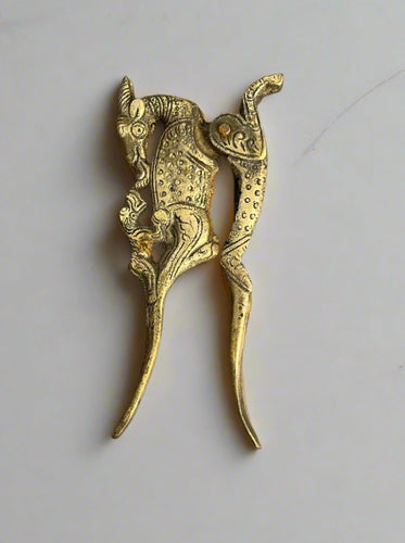 Beautiful Vintage Antique Dragon Sudi Brass Nut Cracker (Length - 12