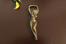 Load image into Gallery viewer, Beautiful Vintage Brass Bottle Opener - female figure Bar tool women opener - Style It by Hanika
