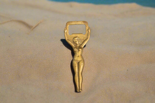 Beautiful Vintage Brass Bottle Opener-female figure Bar tool women opener - Style It by Hanika