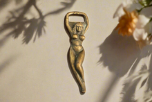 Load image into Gallery viewer, Beautiful Vintage Brass Bottle Opener - female figure Bar tool women opener - Style It by Hanika

