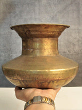 Load image into Gallery viewer, Beautiful Vintage Brass Chari / Oil or Ghee Vessel - Style It by Hanika
