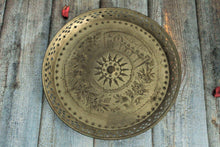 Load image into Gallery viewer, Beautiful Vintage Brass Engraved Plate (Length - 10.2&quot;) - Style It by Hanika
