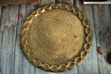 Load image into Gallery viewer, Beautiful Vintage Brass Engraved Plate (Length - 14.2&quot; ) - Style It by Hanika
