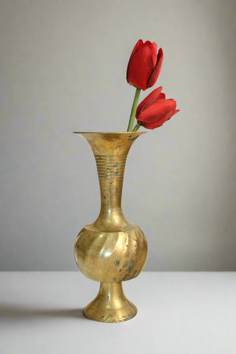 Beautiful Vintage Brass Flower Vase - Style It by Hanika