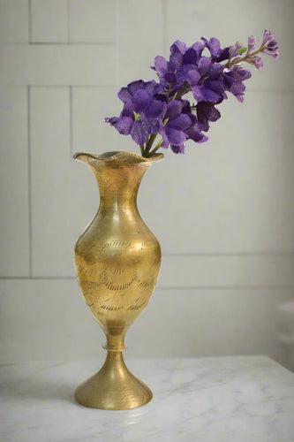 Beautiful Vintage Brass Flower Vase - Style It by Hanika