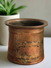 Load image into Gallery viewer, Beautiful Vintage Brass panchpatra / Holy water pot/ Glass - Style It by Hanika
