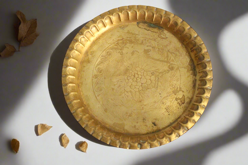 Beautiful Vintage Brass Plate - Style It by Hanika