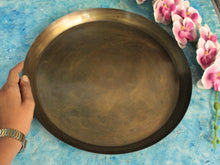 Load image into Gallery viewer, Beautiful Vintage Brass Thali Size 34 x 34 x 2.5 cm - Style It by Hanika
