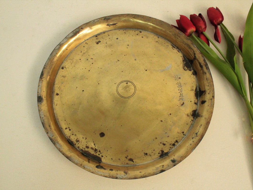 Beautiful Vintage Brass Thali - Style It by Hanika
