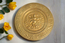 Load image into Gallery viewer, Beautiful Vintage Dancing God Natraj Embossed Brass Plate - Style It by Hanika
