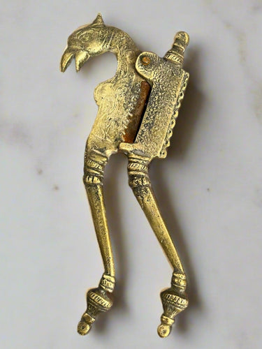 Beautiful Vintage Engraved Brass Birds design Betel Nut Cutter Sarota. (Length - 18.5