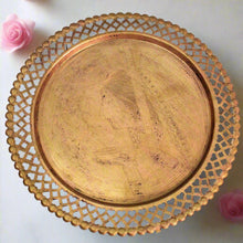 Load image into Gallery viewer, Beautiful Vintage Hand Engraved Brass Plate - Style It by Hanika

