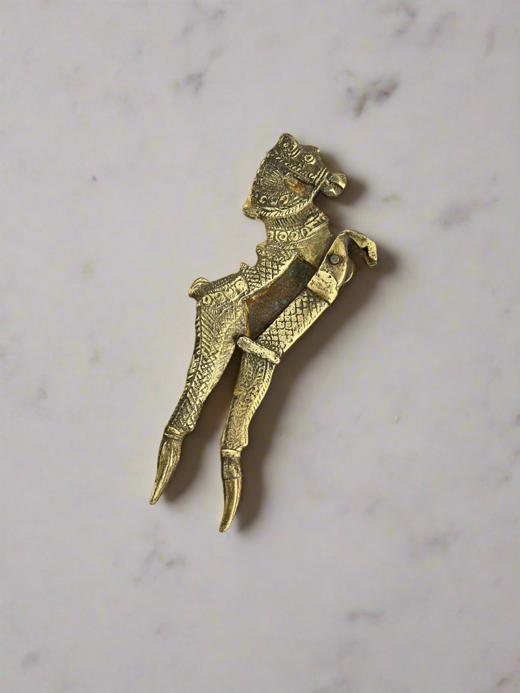 Beautiful Vintage Horse Brass Nut Cracker (Length - 18