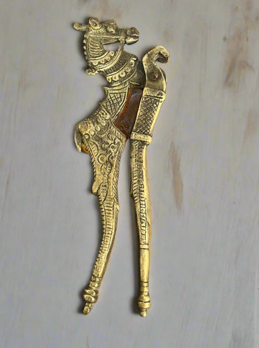 Beautiful Vintage Horse Brass Nut Cracker (Length - 21.5