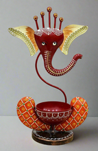 Load image into Gallery viewer, Beautifully Hand Crafted Ganesha Tea Light Holder Size - 17.8 x 8.9 x 27.9 CM - Style It by Hanika
