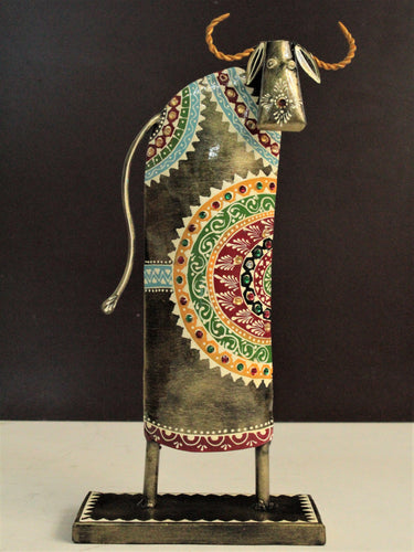Contemporary Metal Tall Cow Show piece - Style It by Hanika