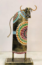 Load image into Gallery viewer, Contemporary Metal Tall Cow Show piece - Style It by Hanika
