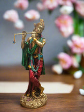 Load image into Gallery viewer, Divine Cold Cast Krishna Flute Statue | Handcrafted Religious Figurine | Spiritual Home Decor Gift | Hindu Deity Statue - Style It by Hanika
