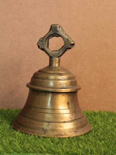 Echoes of Tradition: Antique Brass Temple Bell - Style It by Hanika