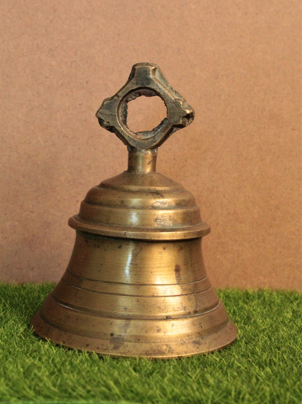 Echoes of Tradition: Antique Brass Temple Bell - Style It by Hanika