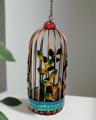 Elegance in Iron: Handcrafted Cage Tealight Holder - Style It by Hanika
