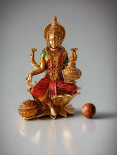 Load image into Gallery viewer, Elegant Handcrafted Poly Resin Kamal Laxmi Sitting in Multicolor - Style It by Hanika
