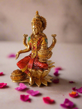 Load image into Gallery viewer, Elegant Handcrafted Poly Resin Kamal Laxmi Sitting in Multicolor - Style It by Hanika
