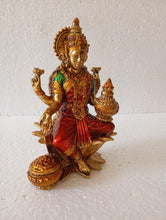 Load image into Gallery viewer, Elegant Handcrafted Poly Resin Kamal Laxmi Sitting in Multicolor - Style It by Hanika
