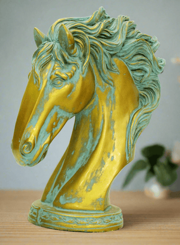 Elegant Poly Resin Horse Face Table Décor - Style It by Hanika