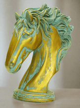 Load image into Gallery viewer, Elegant Poly Resin Horse Face Table Décor - Style It by Hanika
