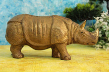 Load image into Gallery viewer, Elegant Vintage Brass Rhinoceros Showpiece - A Timeless Decor Accent - Style It by Hanika
