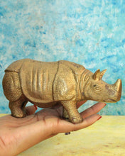 Load image into Gallery viewer, Elegant Vintage Brass Rhinoceros Showpiece - A Timeless Decor Accent - Style It by Hanika
