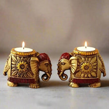 Load image into Gallery viewer, Elephant Tealight Candle Holder set of 2 - Style It by Hanika
