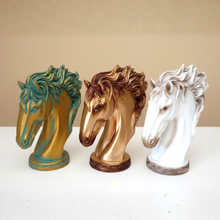 Load image into Gallery viewer, Elegant Poly Resin Horse Face Table Décor

