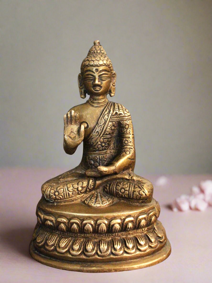 Exquisite Brass Vintage Buddha Statue - Style It by Hanika