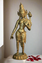 Load image into Gallery viewer, Exquisite Brass Vintage Goddess Tara Statue: A Timeless Work of Art - Style It by Hanika
