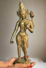 Load image into Gallery viewer, Exquisite Brass Vintage Goddess Tara Statue: A Timeless Work of Art - Style It by Hanika
