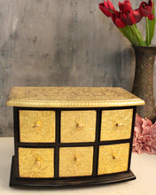 Load image into Gallery viewer, Exquisite Handcrafted 6-Drawer Box with Brass Fittings - Style It by Hanika
