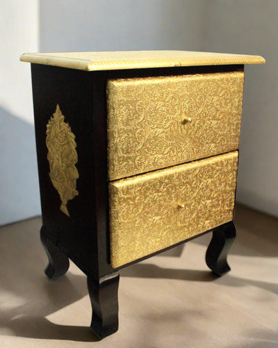 Exquisite Handcrafted Two-Drawer Box with Brass Fittings - Style It by Hanika